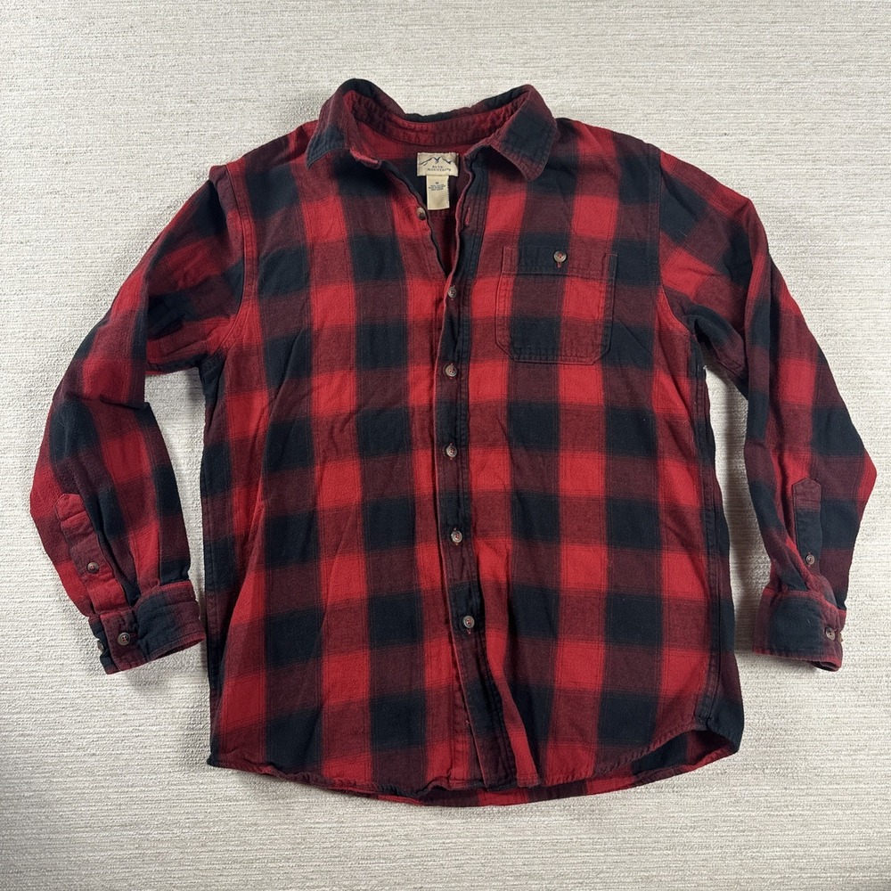 Lumberjack Buffalo Plaid Flannel Shirt Mens M Red Black Cabin Workwear Grunge